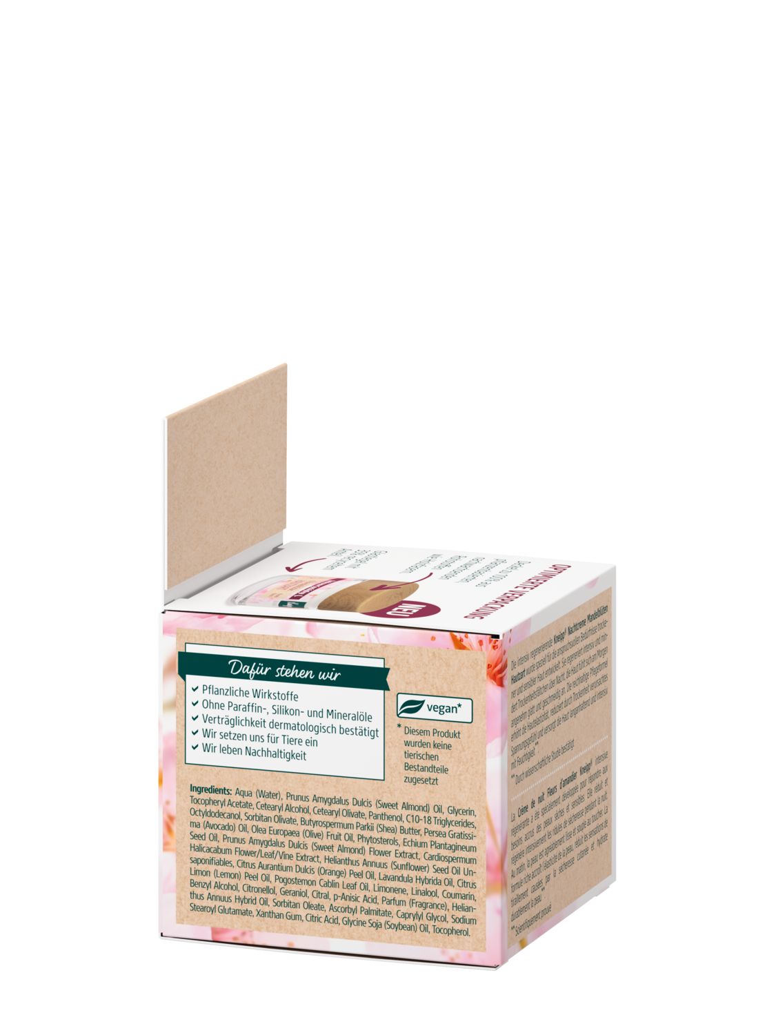 Cr&egrave;me de nuit Fleurs damandier - Vue de gauche