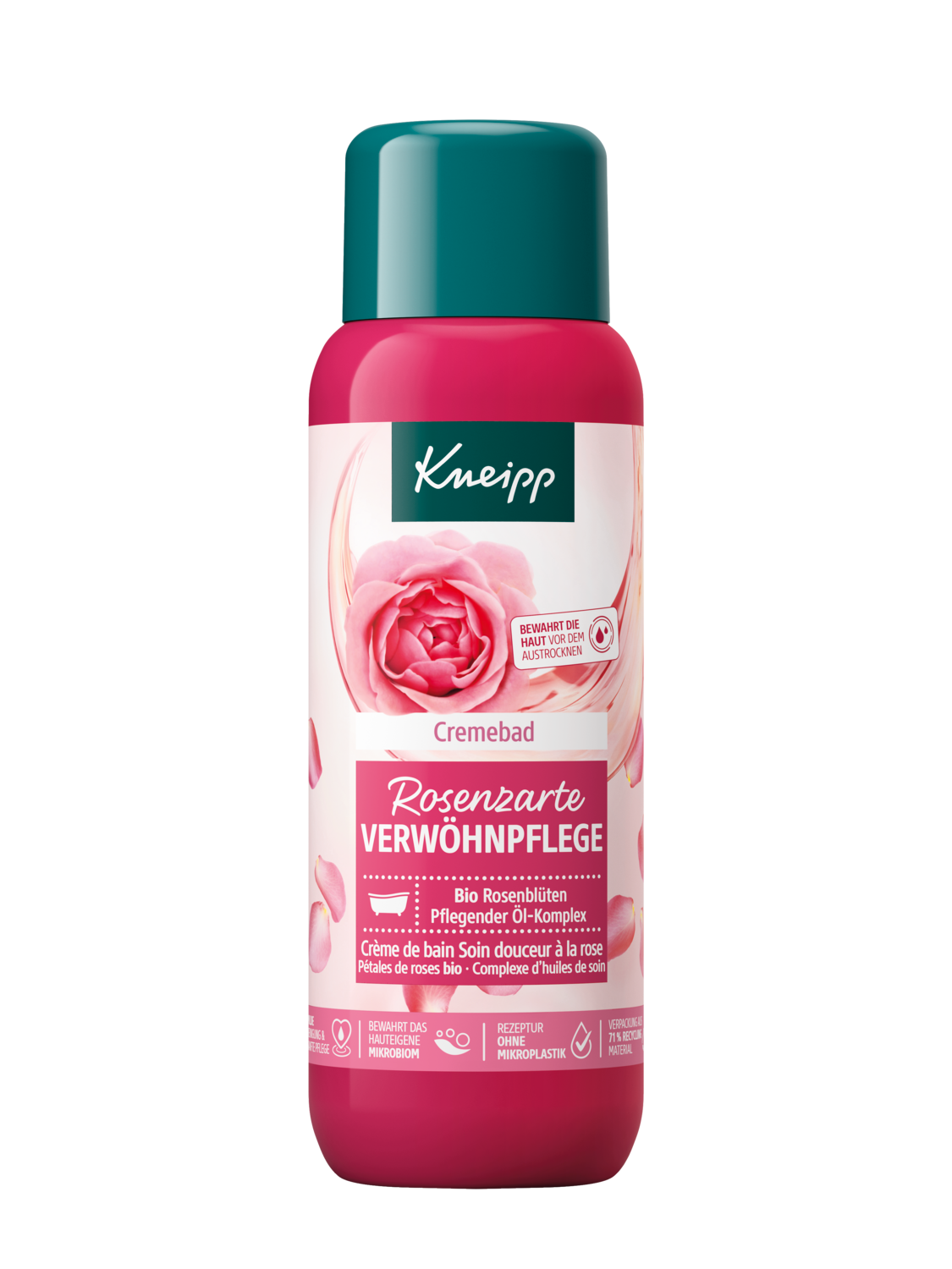 Cr&egrave;me de bain Soin douceur &agrave; la rose - Vue de face