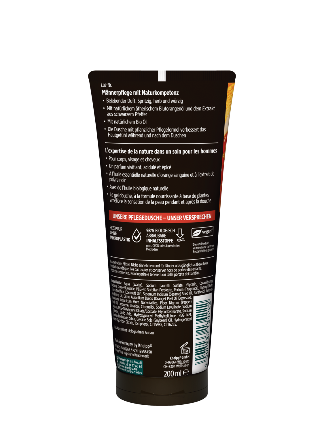 Shampooing-Douche R&eacute;serv&eacute; aux Hommes 2.0 - Vue de dos