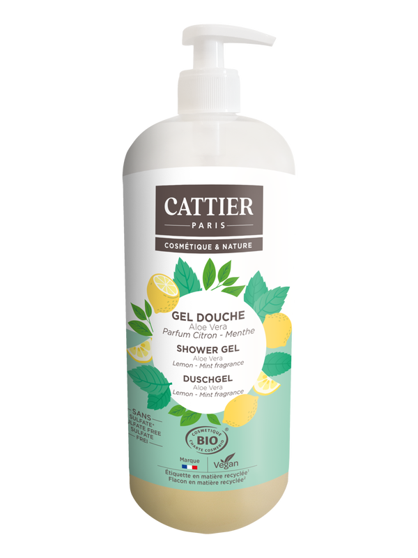 Cattier Gel Douche Aloe Vera Citron Menthe