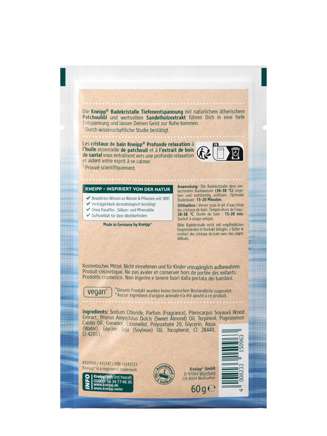 Cristaux de bain Profonde relaxation - Vue de dos