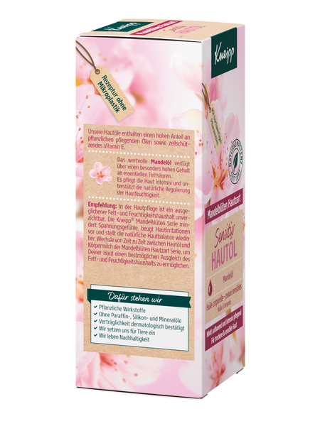 Huile corporelle - peaux sensibles Huile d'amande - Vue de droite