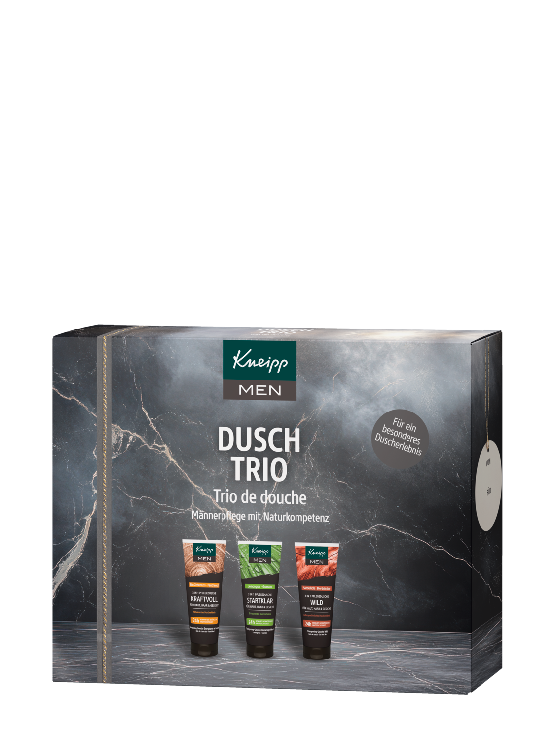 Trio de douche - Vue de face