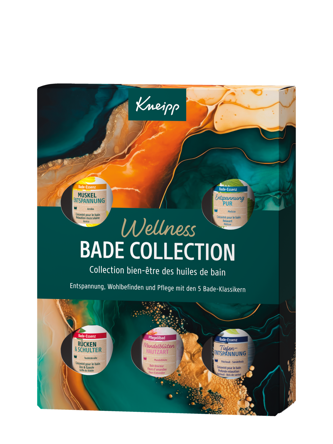 Collection bien-&ecirc;tre des huiles de bain - Vue de face