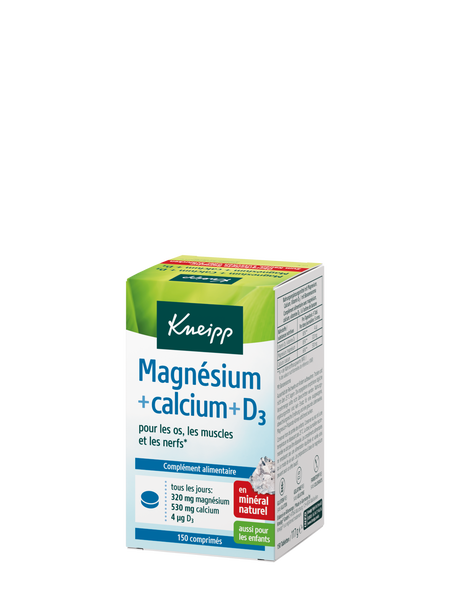 Magnesium + Calcium + Vitamin D3 - Vue de dos