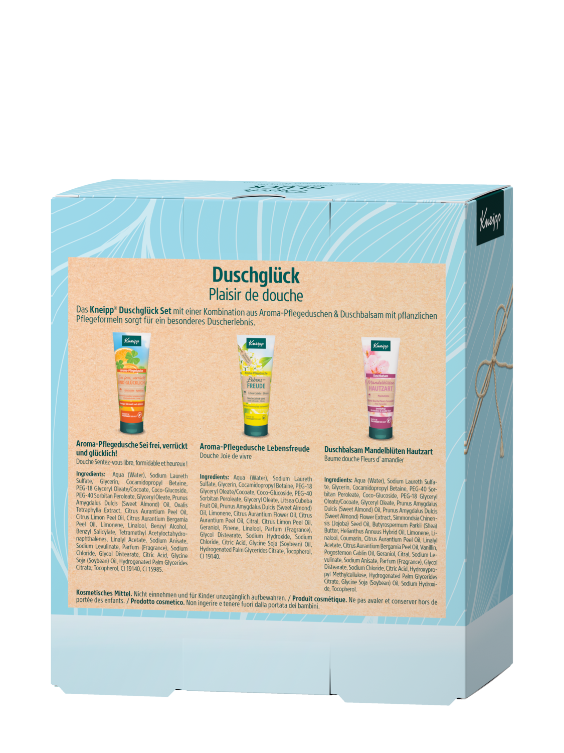 Plaisir de douche Coffret cadeau - Vue de dos