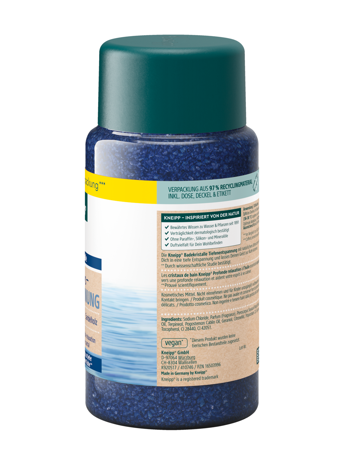 Cristaux de bain Profonde relaxation - Vue de droite