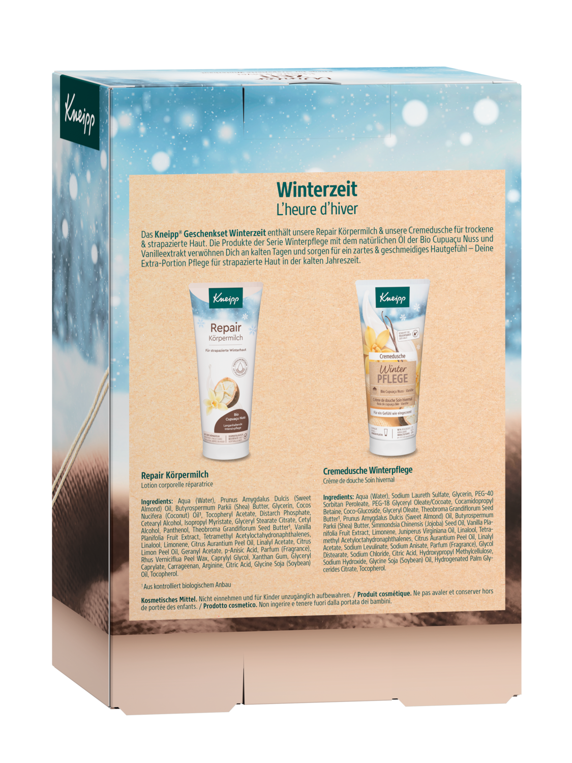 Coffret cadeau Lheure dhiver - Vue de dos