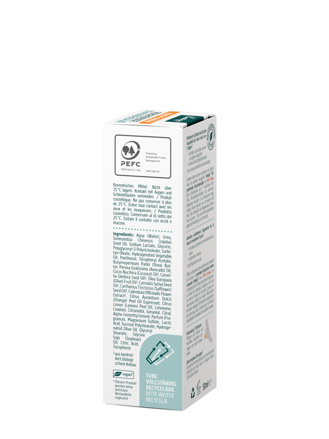 Pommade r&eacute;paratrice talons crevass&eacute;s - Vue de gauche