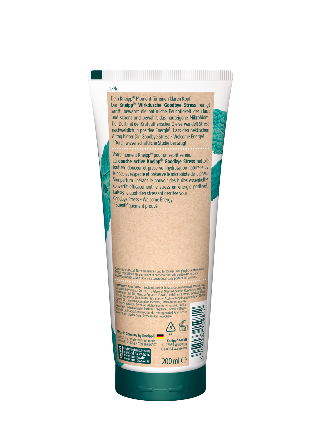 Douche Active Goodbye Stress - Vue de dos