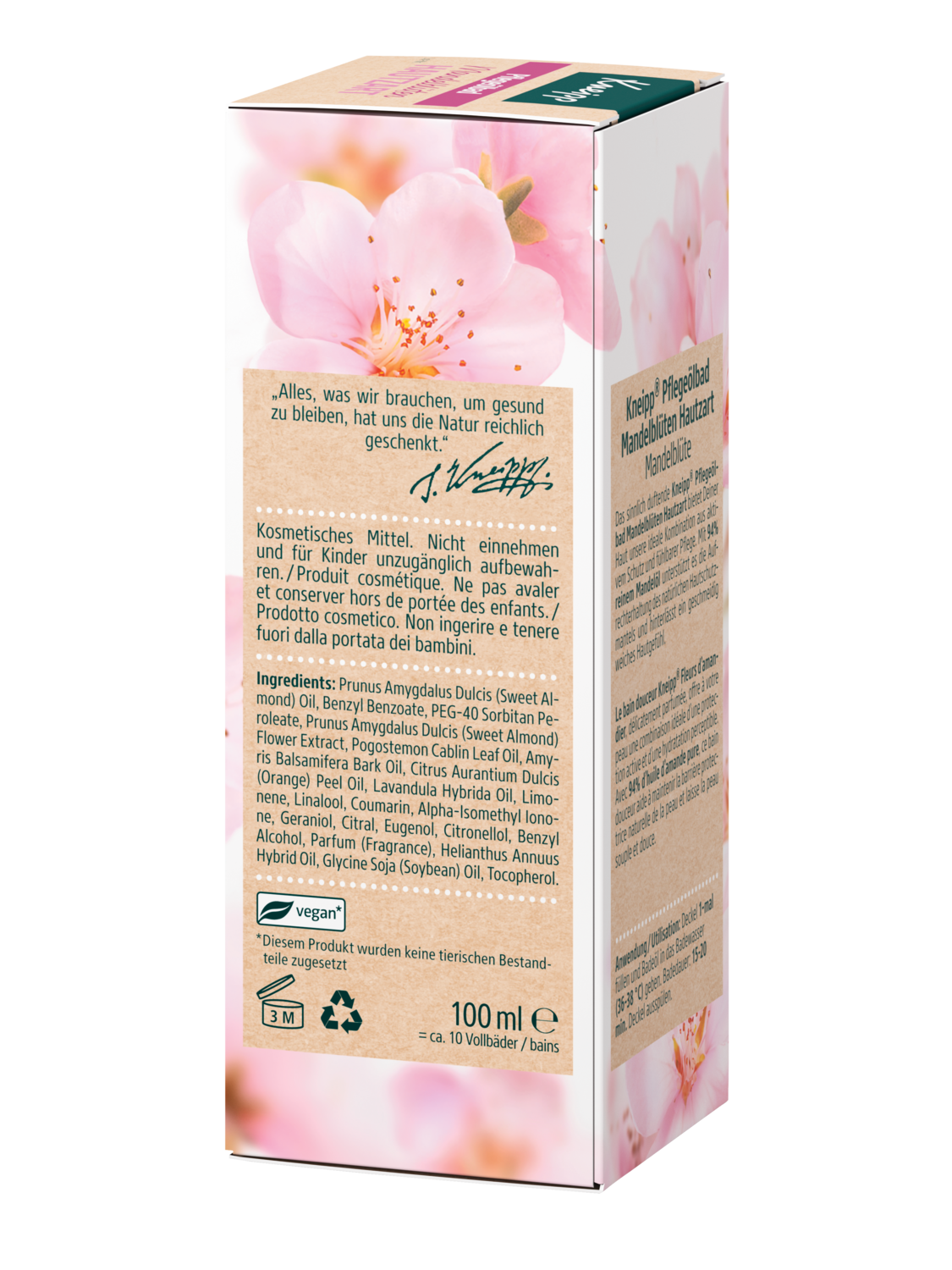 Bain douceur Fleurs d'amandier - Vue de gauche