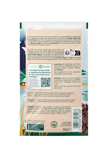 Cristeaux de bain Fjords magiques - Vue de dos