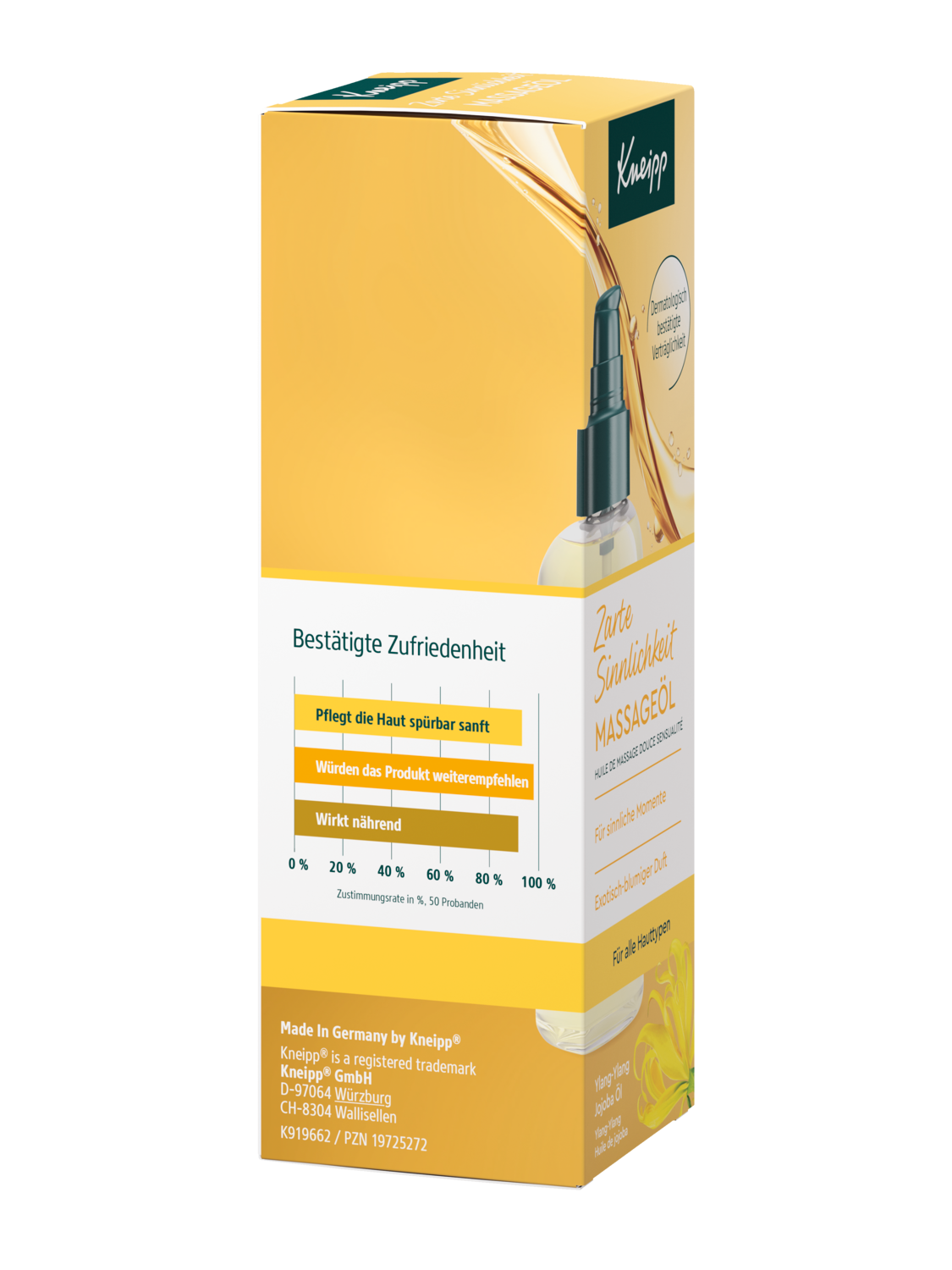 Huile de massage douce sensualit&eacute; - Vue de droite