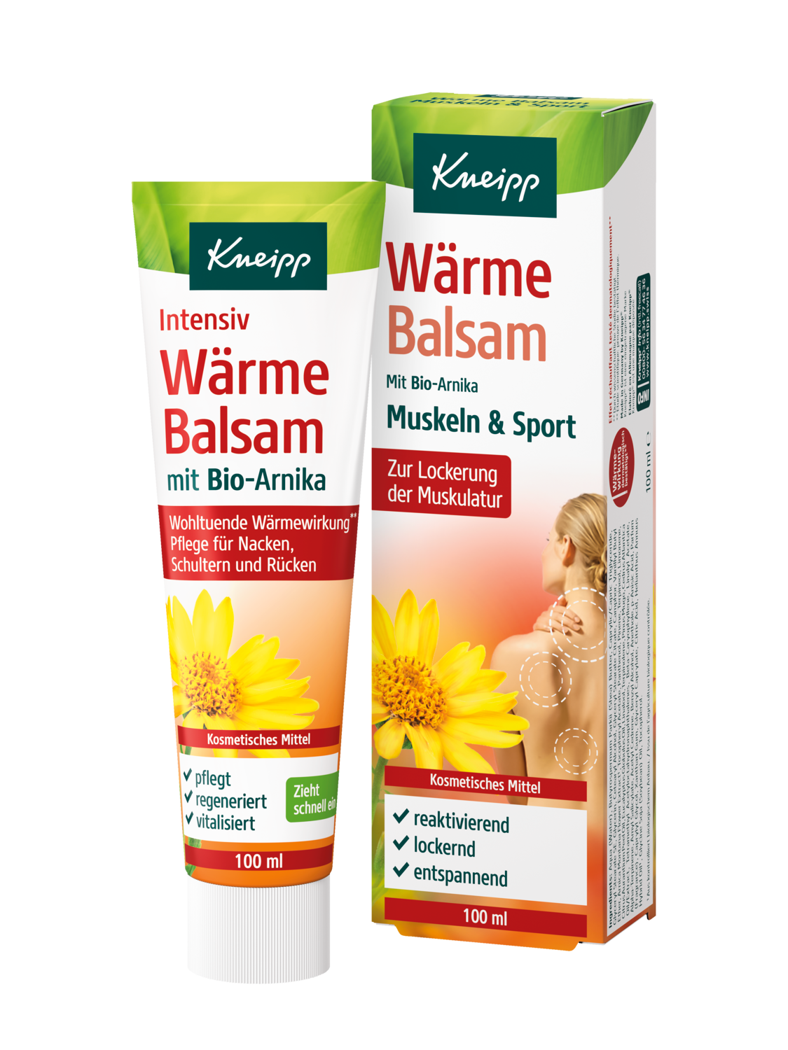 Baume chauffant &agrave; l'arnica bio - Vue de face