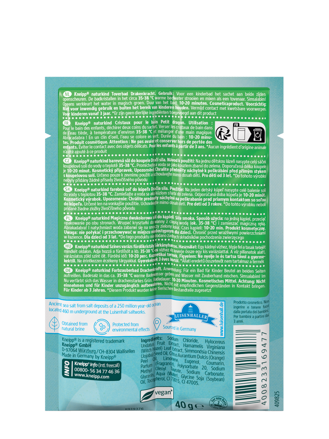 Naturkind Magic Colour Bath Little Dragon - Vue de dos