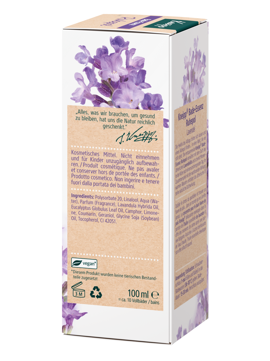 Concentr&eacute; pour le bain Havre de paix - Vue de gauche