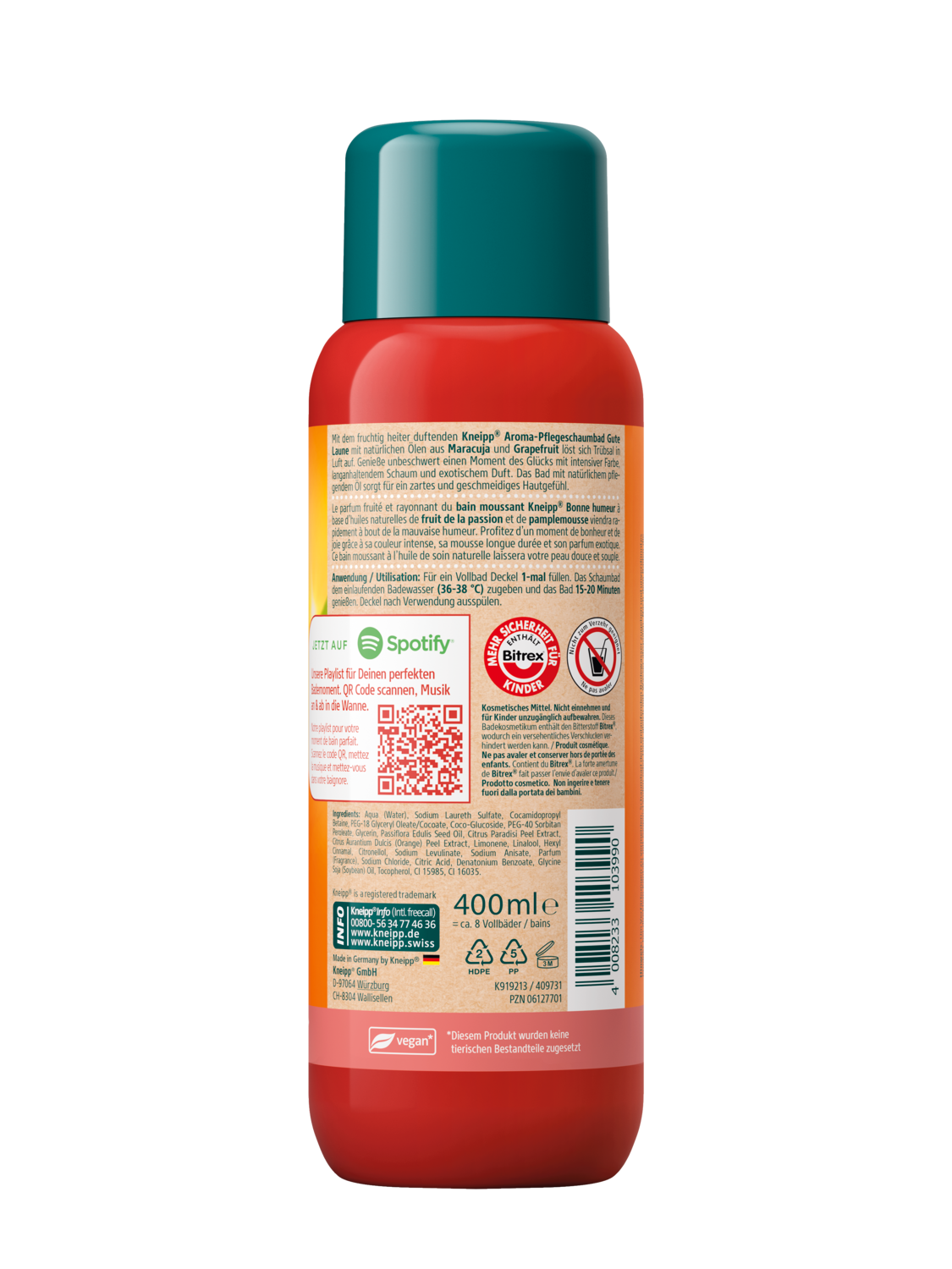 Bain moussant Bonne humeur - Vue de dos