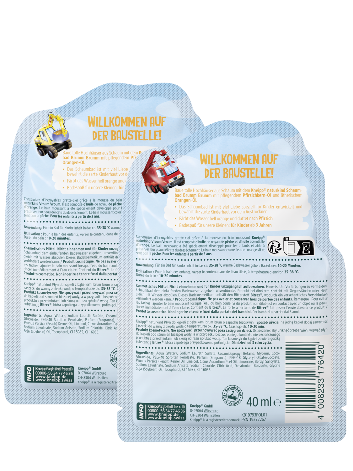 naturkind Bain moussant Vroum Vroum - Vue de dos