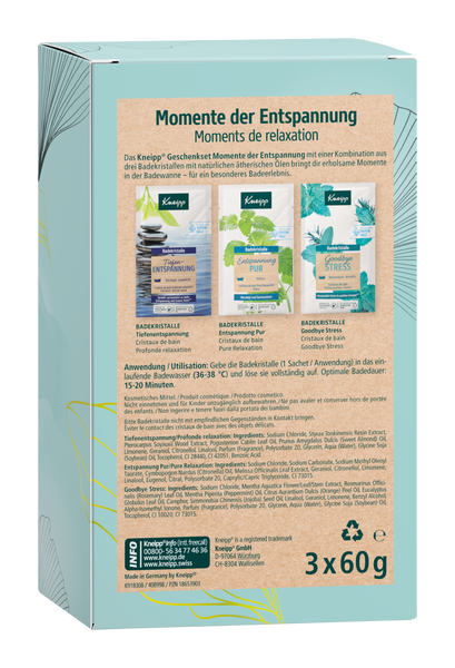 Coffret cadeau Moments de relaxation - Vue de dos