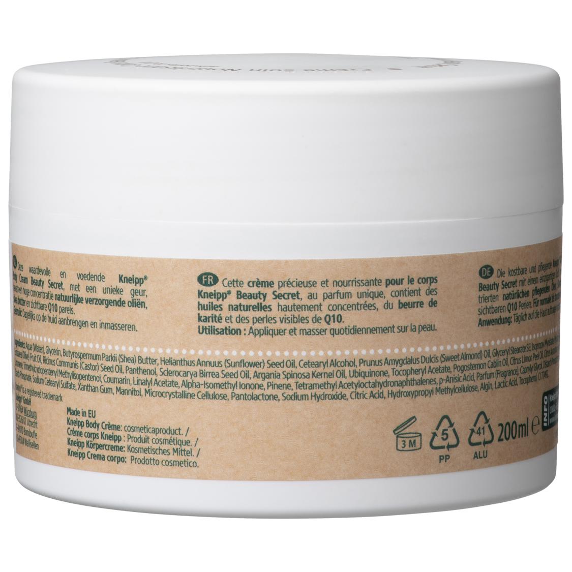 Nourishing Care Body Cream avec perles de Q10 - Vue de dos