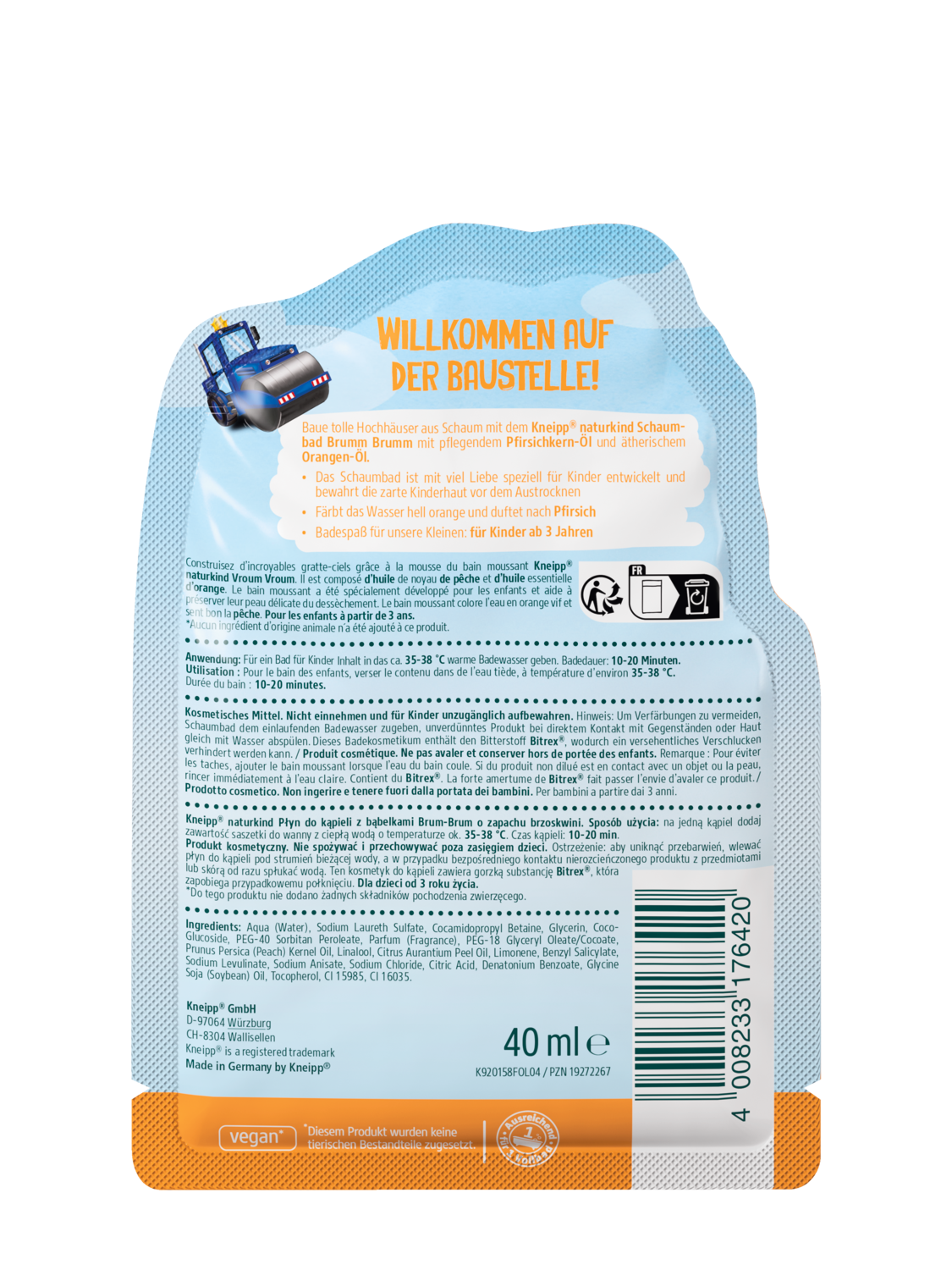 naturkind Bain moussant Vroum Vroum - Vue de gauche