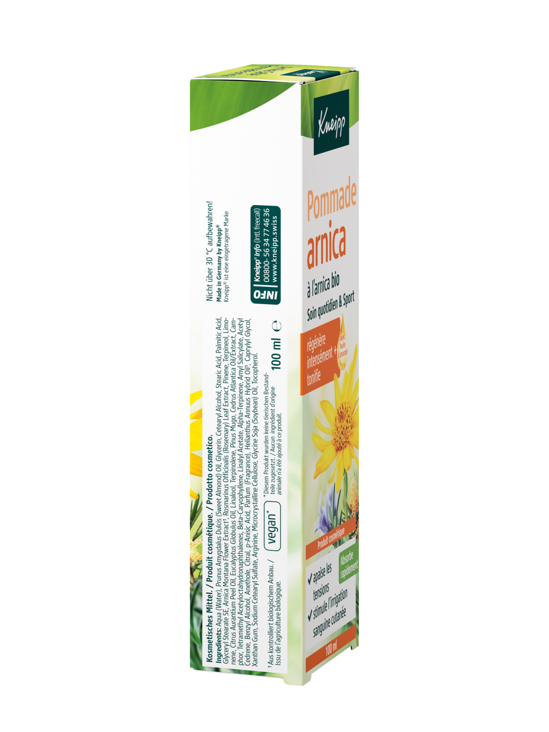 Pommade arnica - Vue de gauche