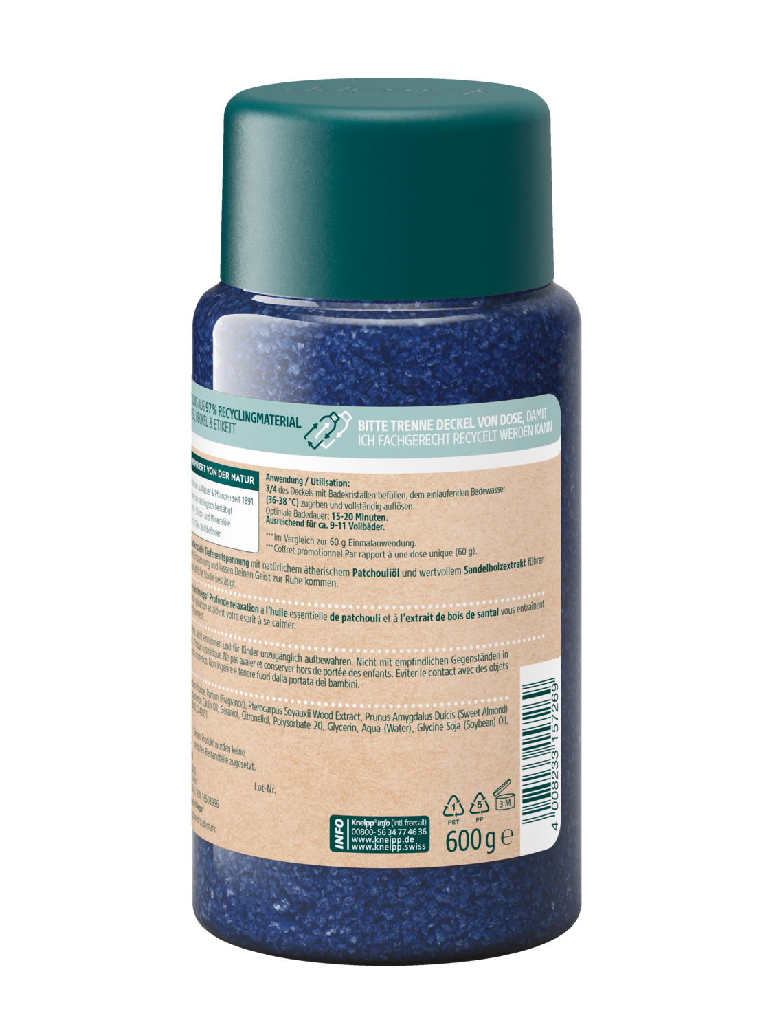 Cristaux de bain Profonde relaxation - Vue de dos