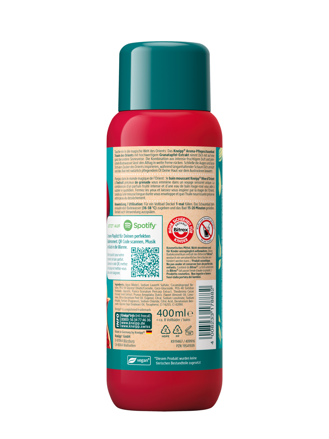 Bain moussant R&ecirc;ve dOrient - Vue de dos