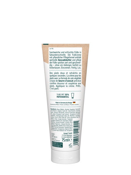 Crème express pour les pieds - Vue de dos