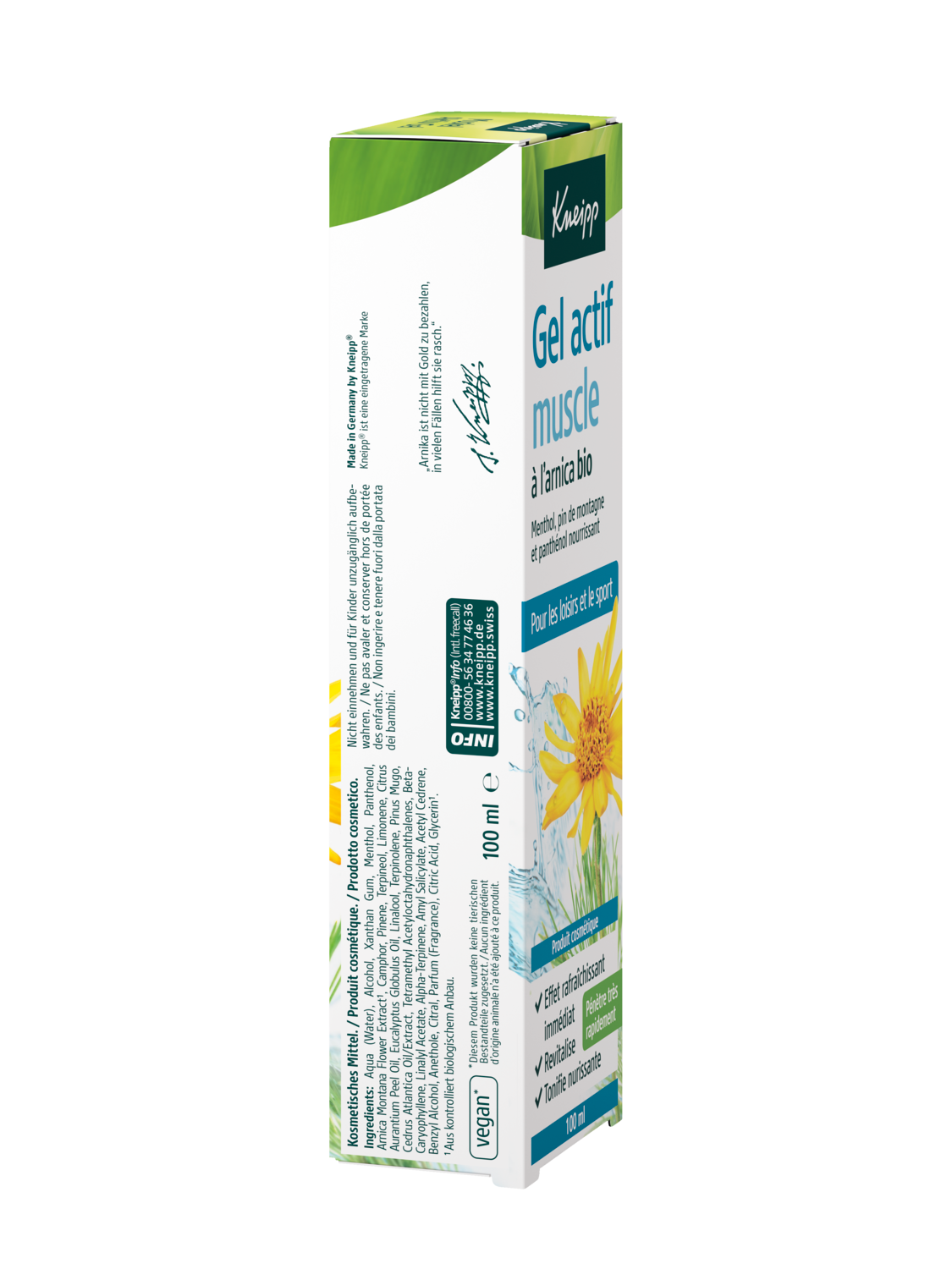 Gel actif muscle - Vue de gauche