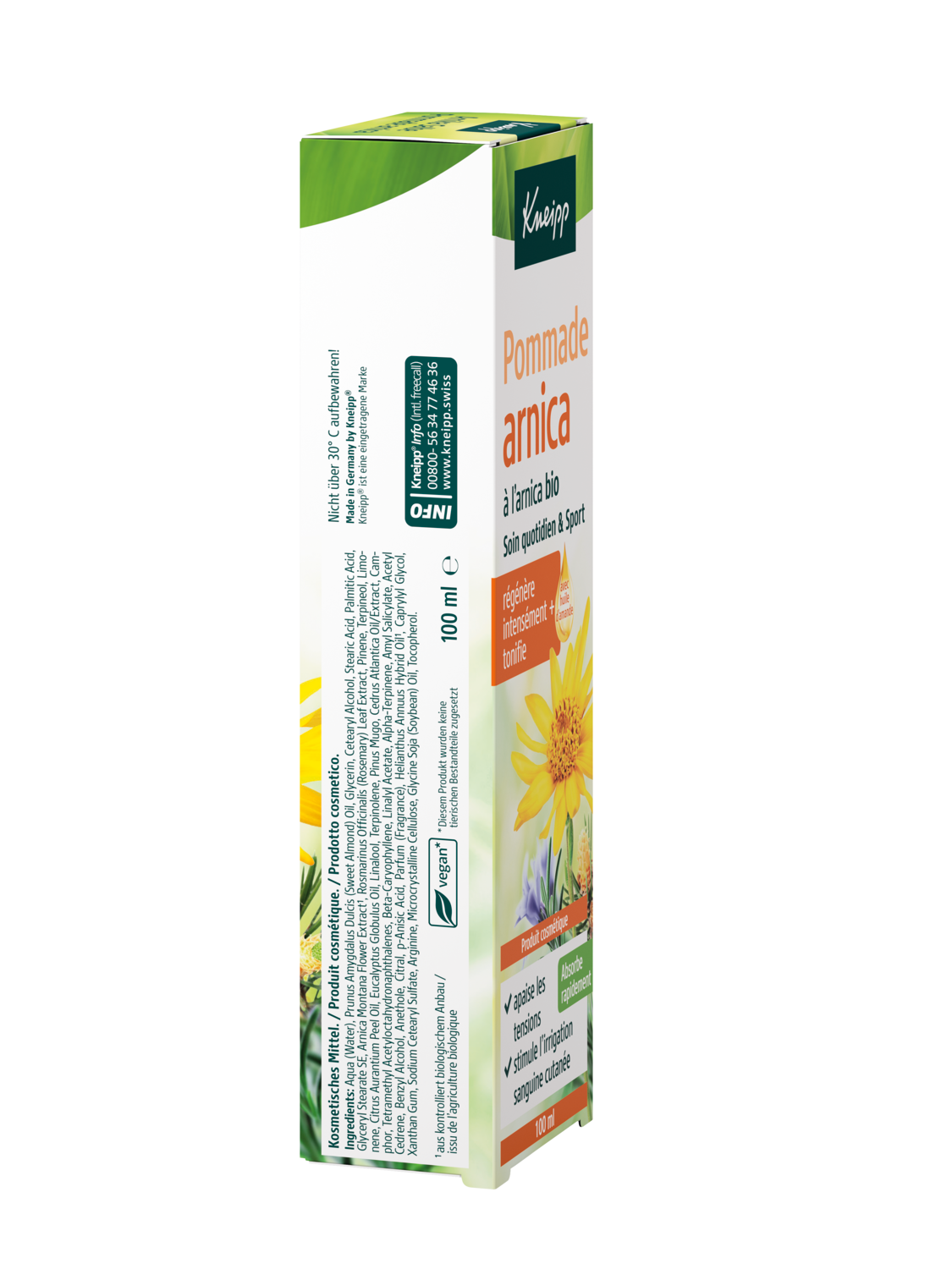Pommade arnica - Vue de gauche