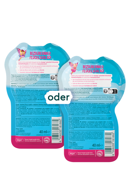 Naturkind Bain moussant Fée papillon au parfum cerise - Vue de dos