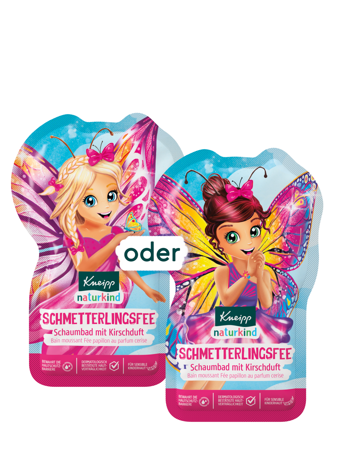 Naturkind Bain moussant F&eacute;e papillon au parfum cerise - Vue de face