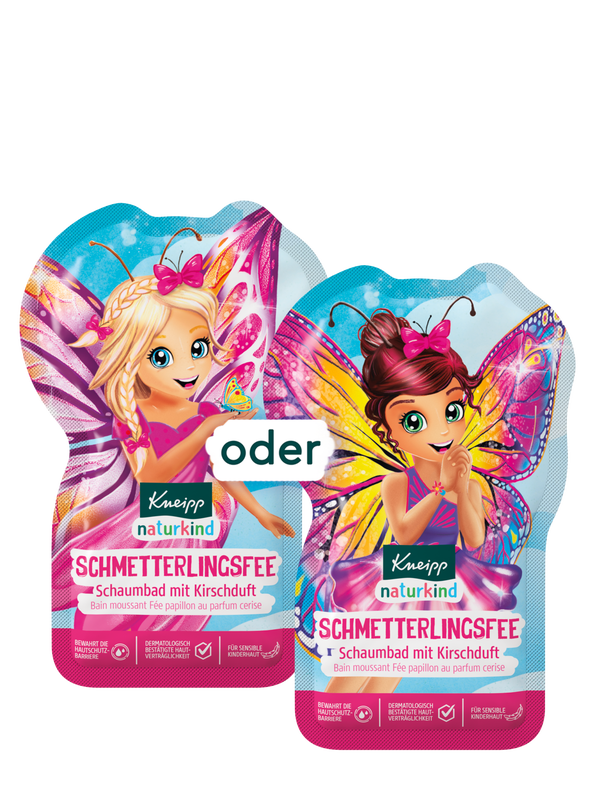 Naturkind Bain moussant Fée papillon au parfum cerise