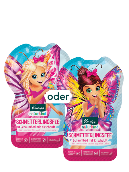 Naturkind Bain moussant Fée papillon au parfum cerise - Vue de face