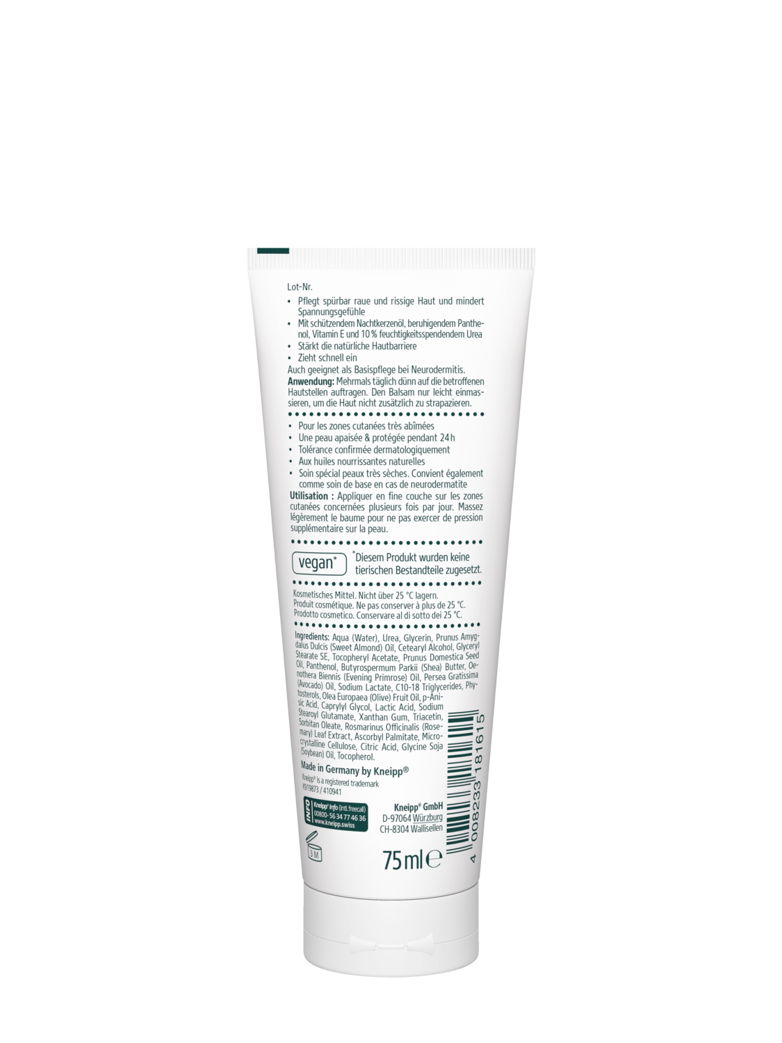 Derma Protect 10% ur&eacute;e sos baume intensif  - Vue de dos