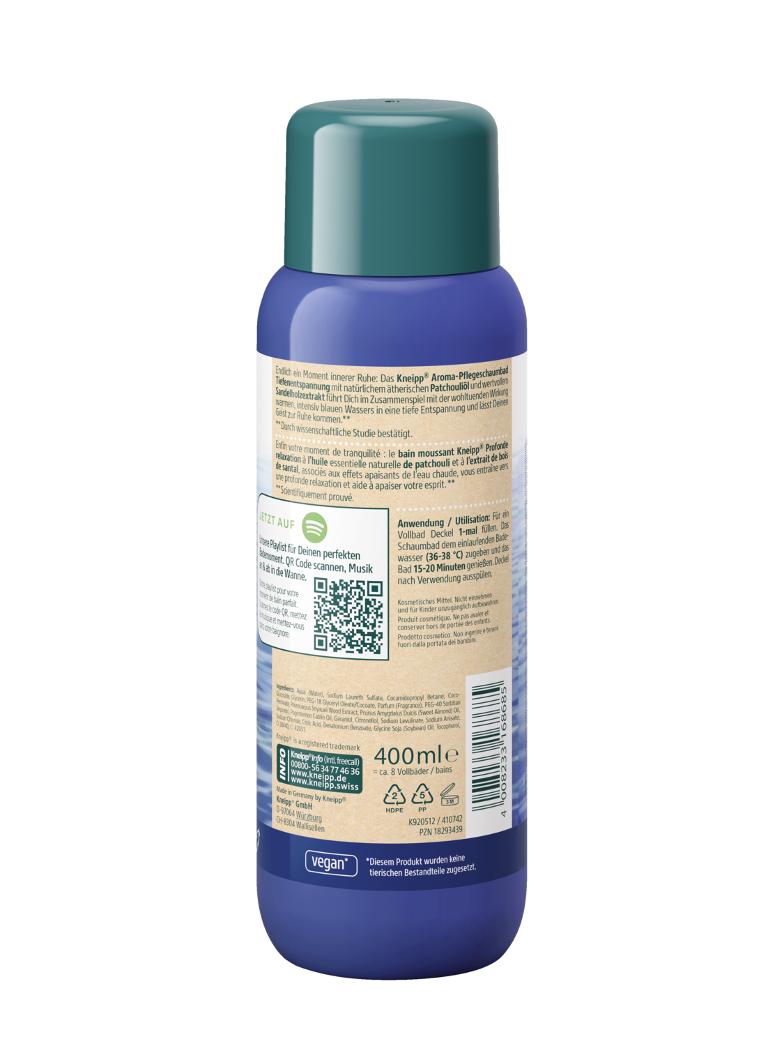 Bain moussant Profonde relaxation - Vue de dos