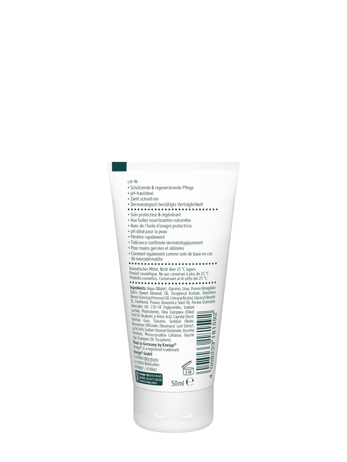 Derma Protect Cr&egrave;me pour les mains SOS + 5% Urea - Vue de dos