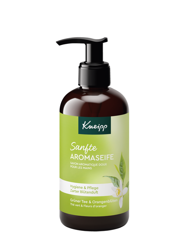 Gel lavant soin aromatique pour les mains Th&eacute; vert & Fleurs doranger
