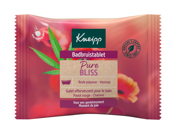Galet pour le bain Coquelicot Chanvre Bulle de plaisir