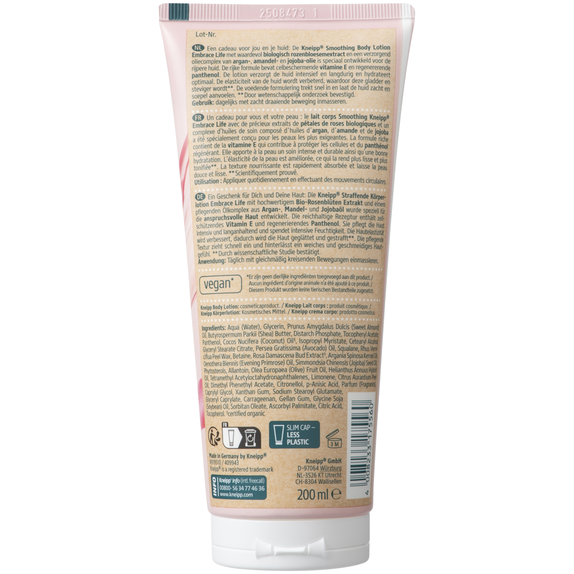 Body lotion Embrace Life - Achteraanzicht