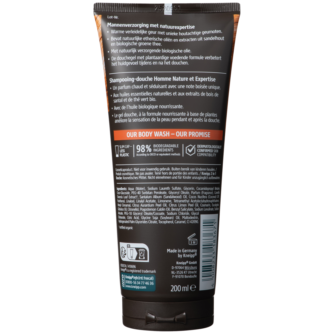 2-in-1 Men Douchegel & Shampoo Wild Power - Linkerzijaanzicht