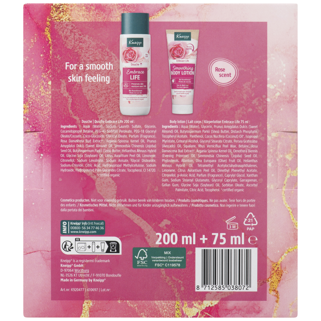 Geschenkset Embrace Life Moments - Achteraanzicht