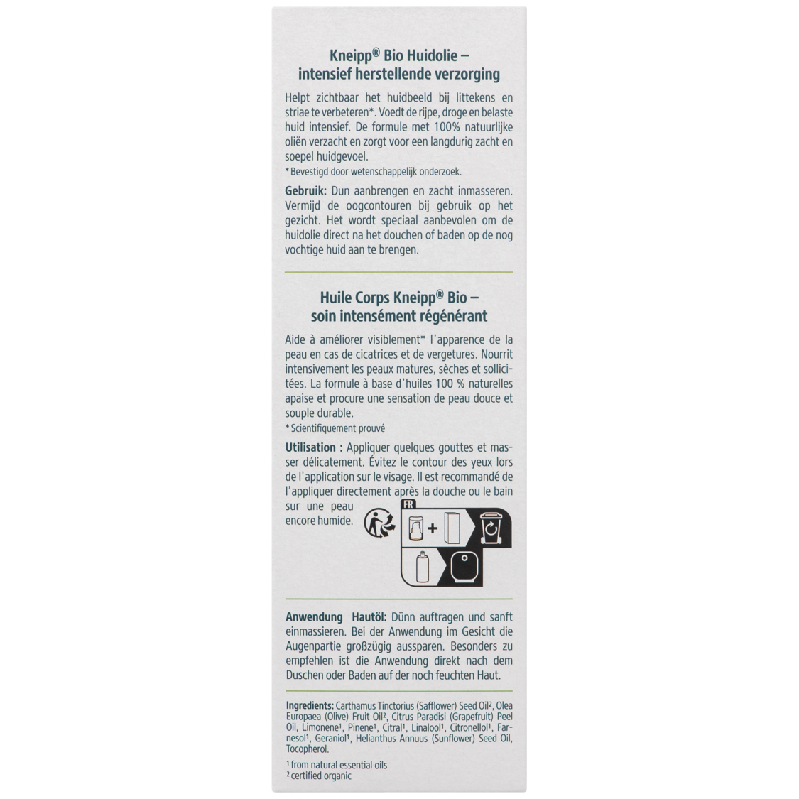 Huidolie bio - Achteraanzicht