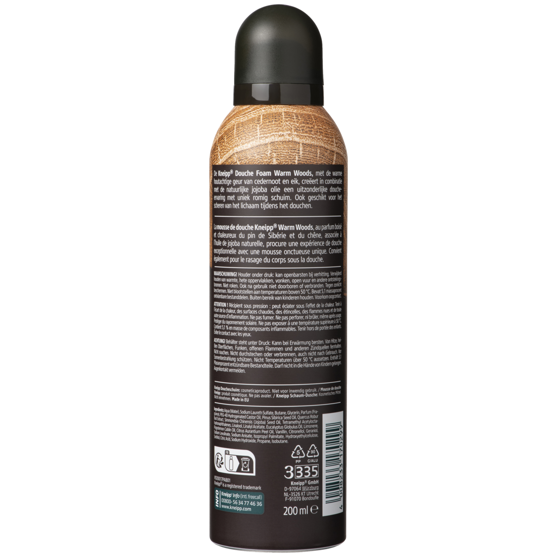 Douchefoam Warm Woods - Achteraanzicht