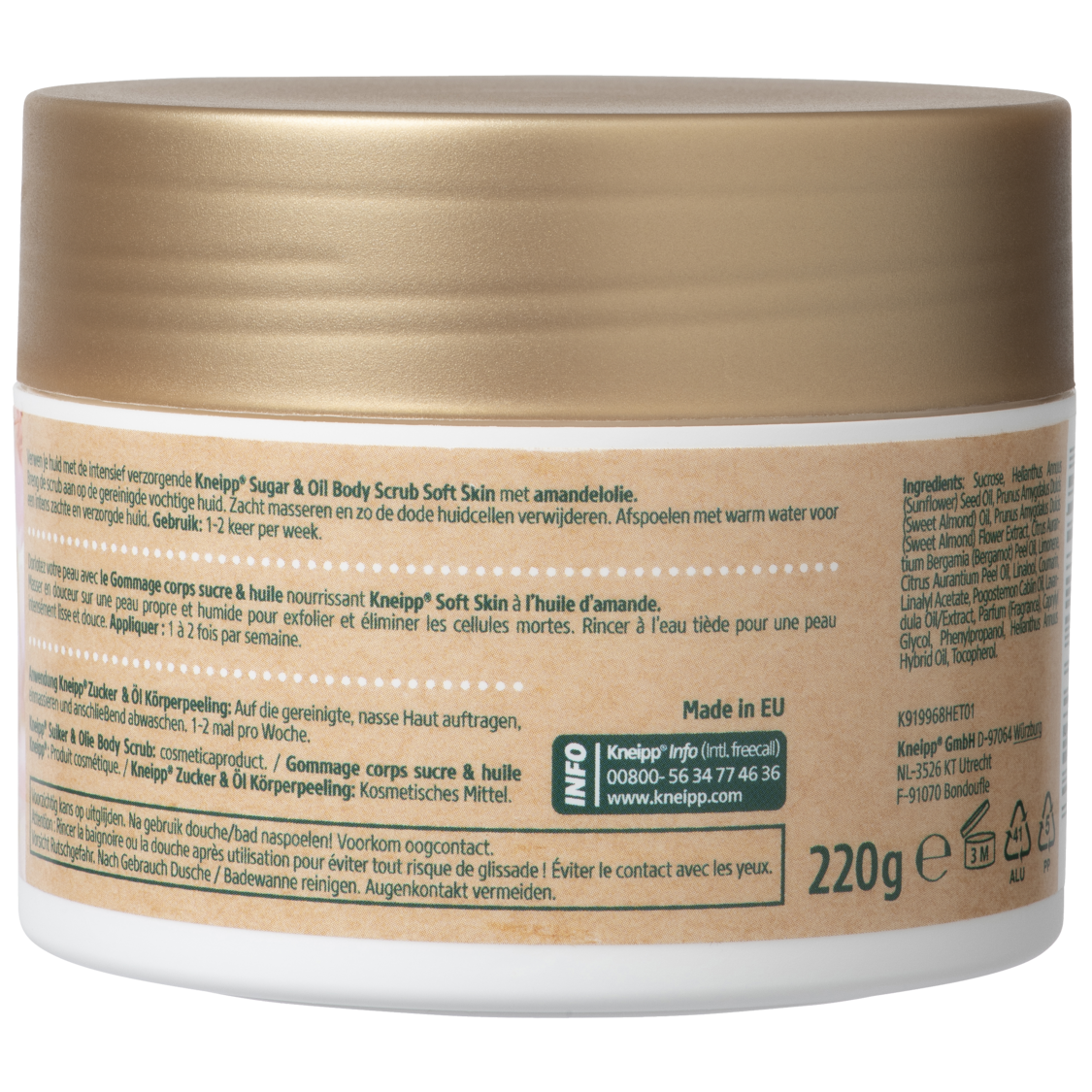 Body scrub Sugar en Oil Soft Skin - Linkerzijaanzicht