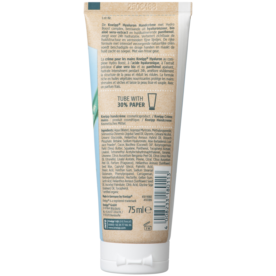 Handcr&egrave;me Hyaluron - Achteraanzicht