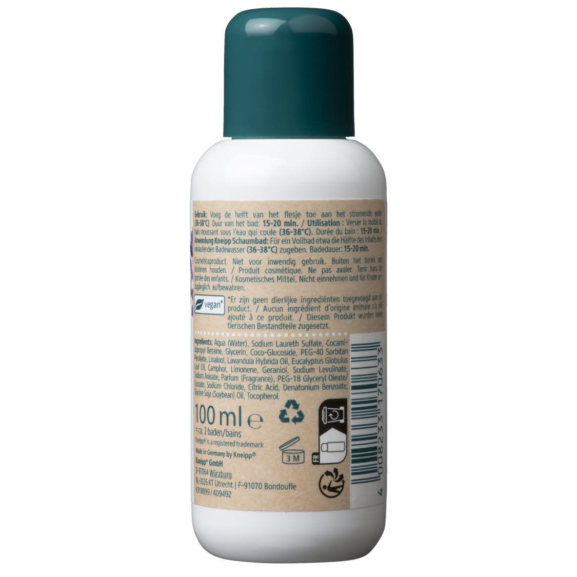 Mini badschuim Relaxing - Achteraanzicht