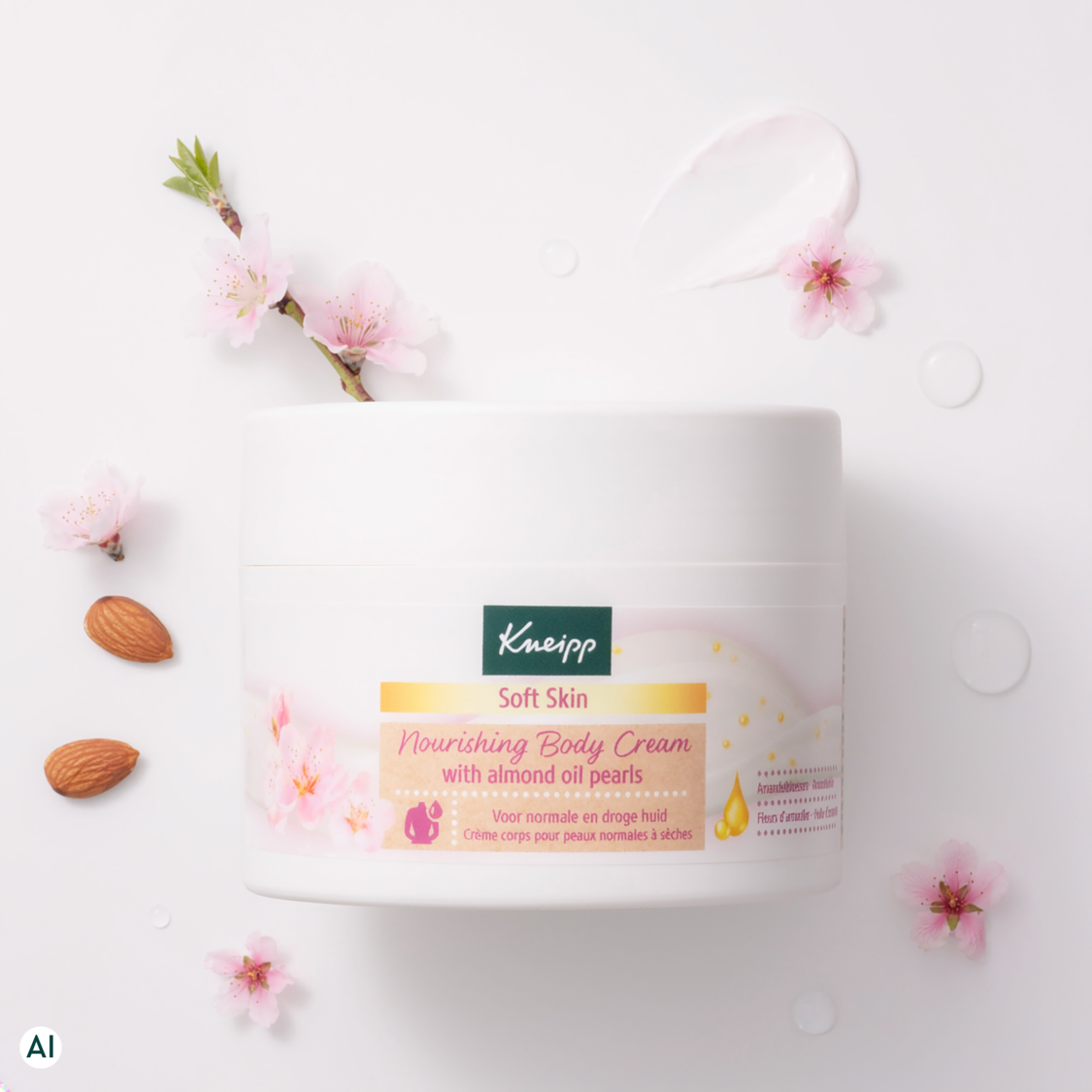 Body creme met amandelolieparels Soft Skin - Achteraanzicht