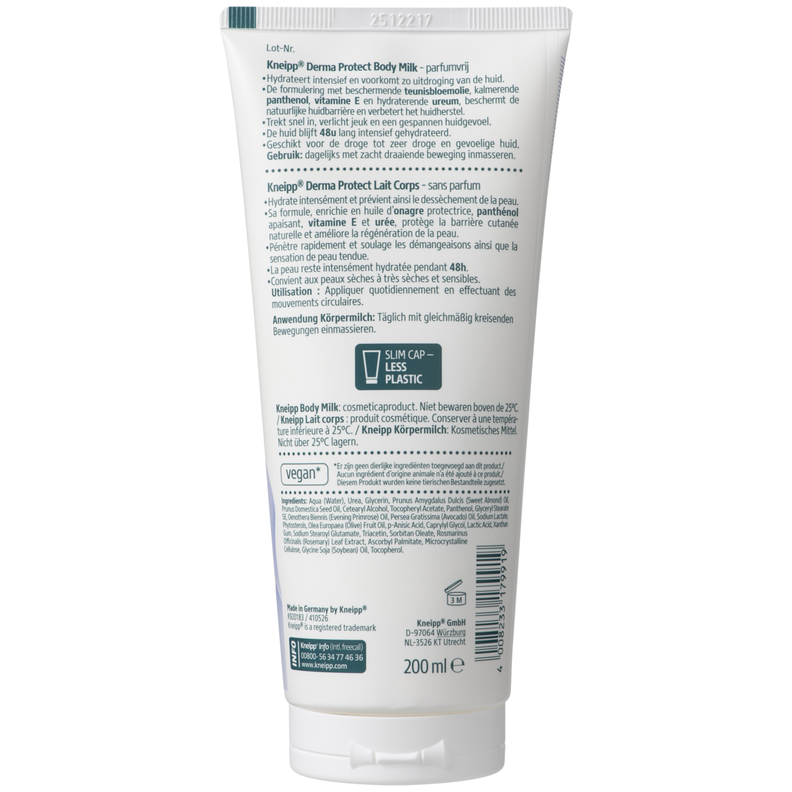 Body milk Derma Protect  - Linkerzijaanzicht